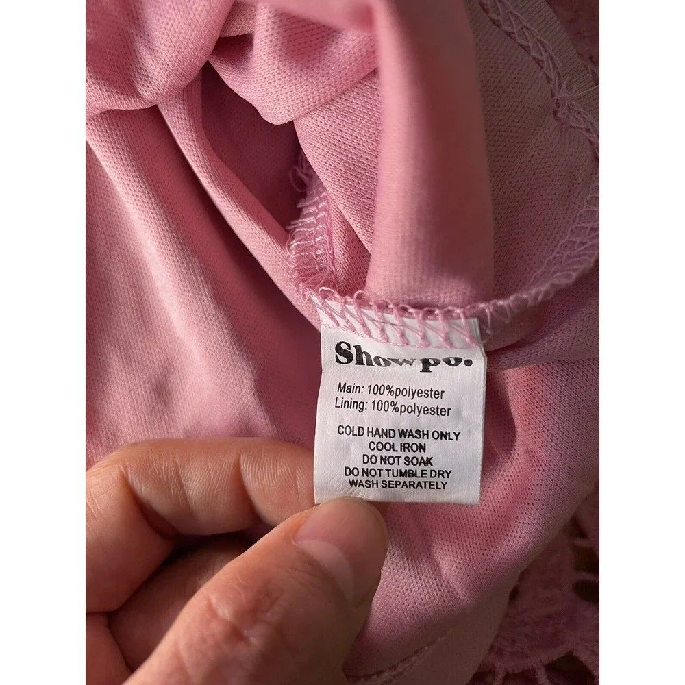 NWT Showpo. Kiss Me Quick One Shoulder Dress Size 6 Dusty Rose - Picture 13 of 14